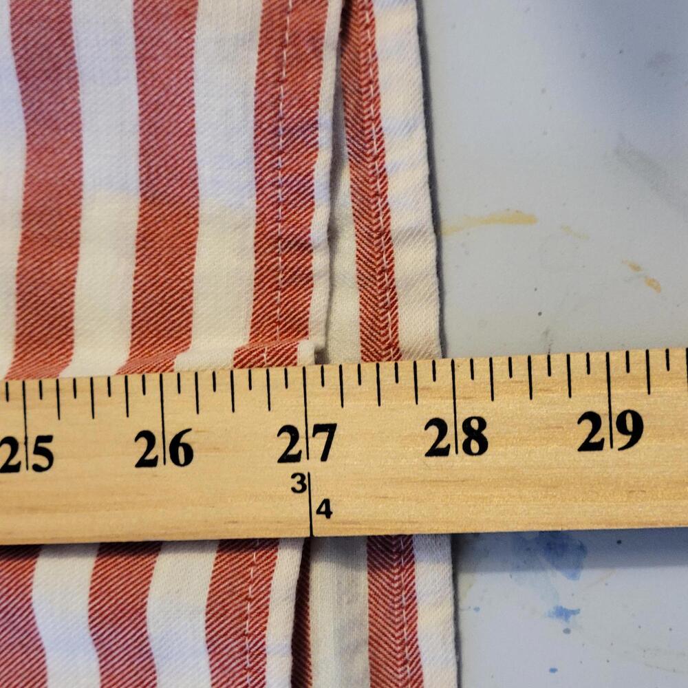 Bass 2 Pack Red Blue Plaid and Stripes Peasant Tops Women Size M - Picture 8 of 8
